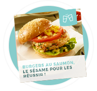 Burger au saumon