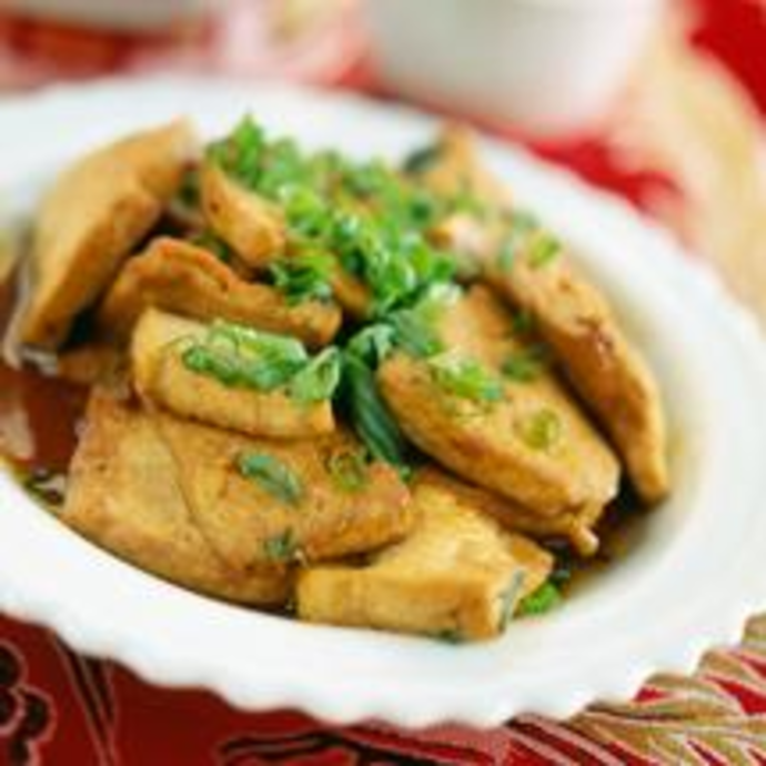 Tofu frit aux légumes vapeur