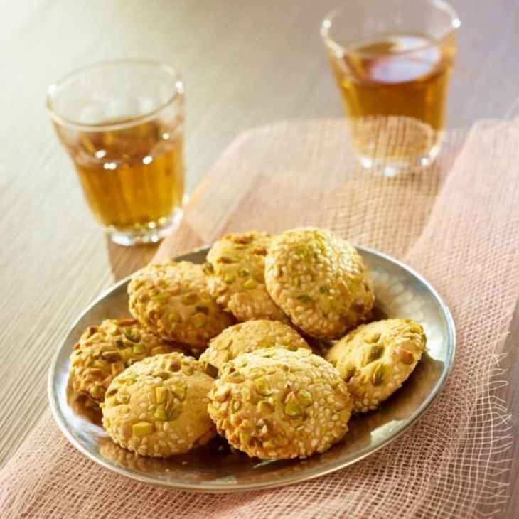 Biscuits orientaux à la pistache et au sésame