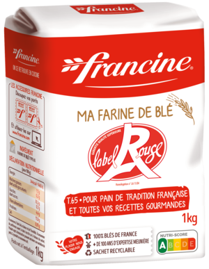 Farine de blé T65 
Label Rouge Francine