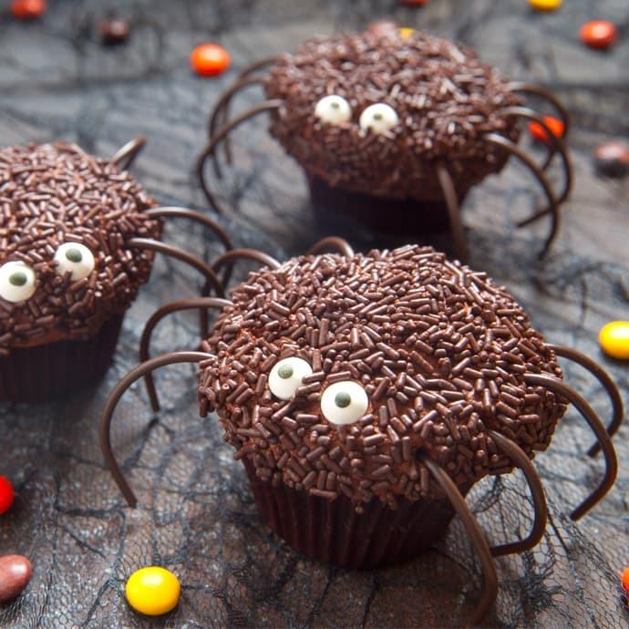 Muffins araignée d’Halloween