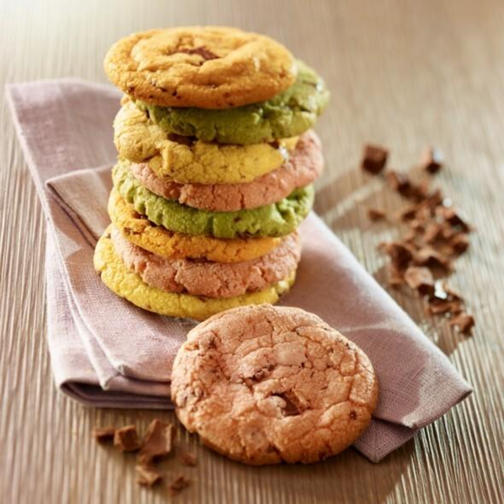 Cookies moelleux colorés