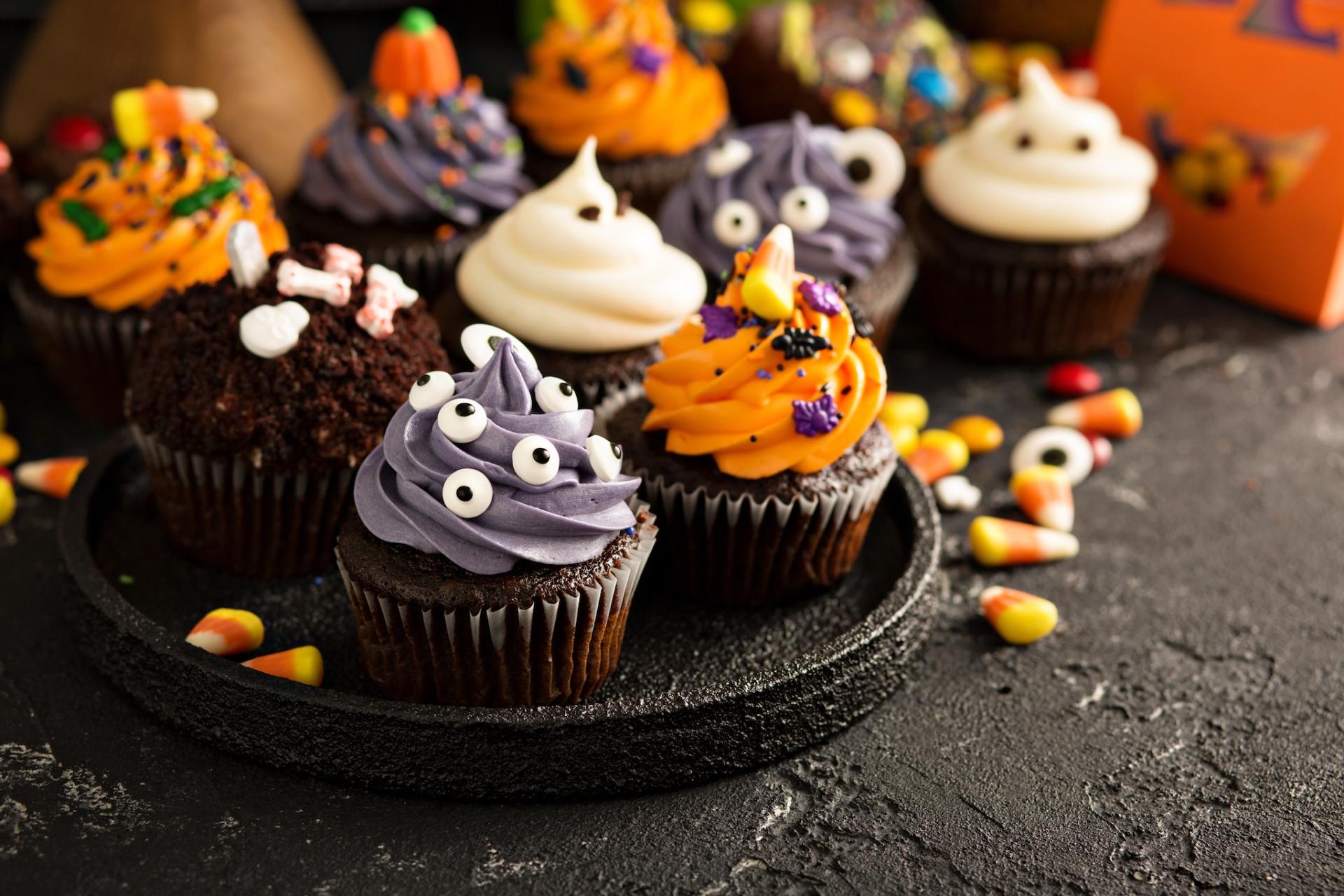 Cupcakes au chocolat spécial Halloween