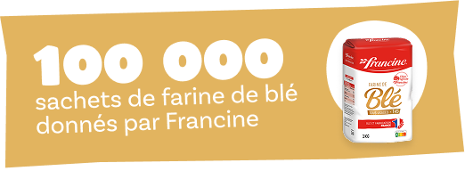 100 000 sachets de farine de blé données par Francine