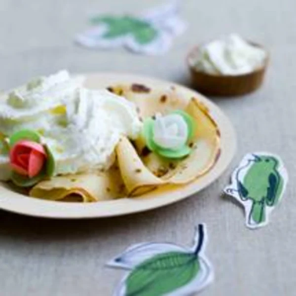 Crêpes à l’émulsion de fleurs