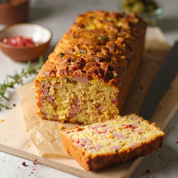 Cake au jambon et au gruyère râpé