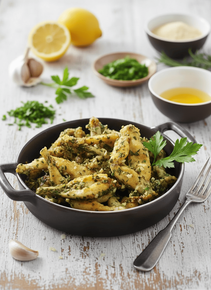 Cuisses de grenouilles panées aux fines herbes