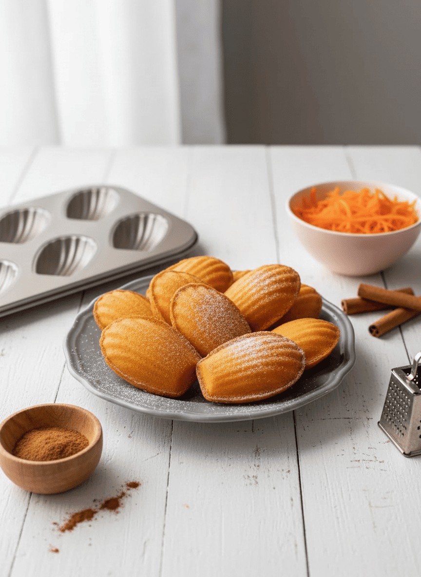 Madeleines carottes et cannelle
