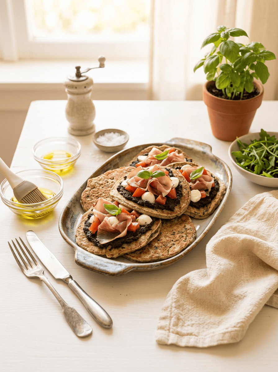 Pancakes de bruschetta italienne