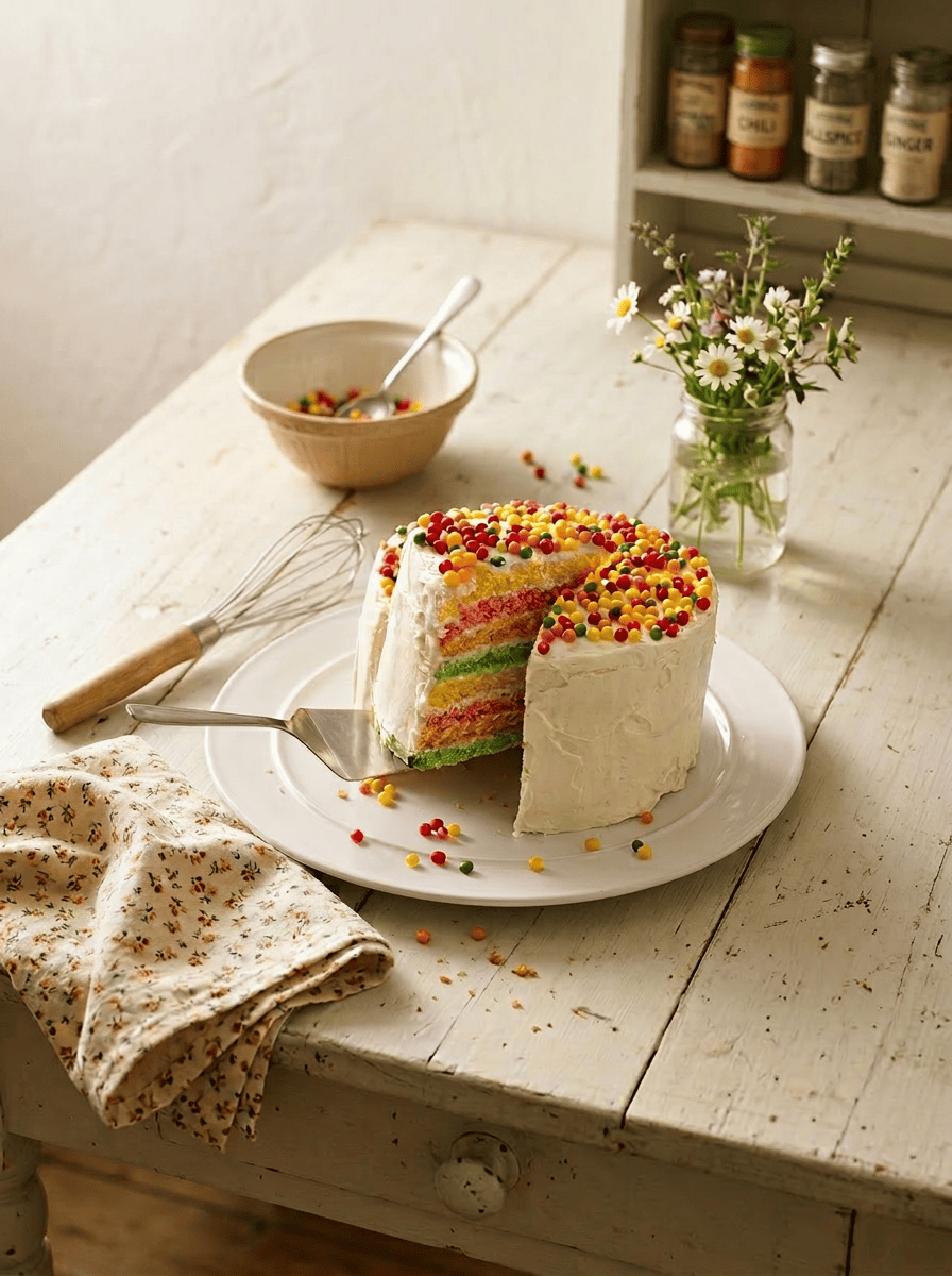 Recette Rainbow Cake inratable - Francine