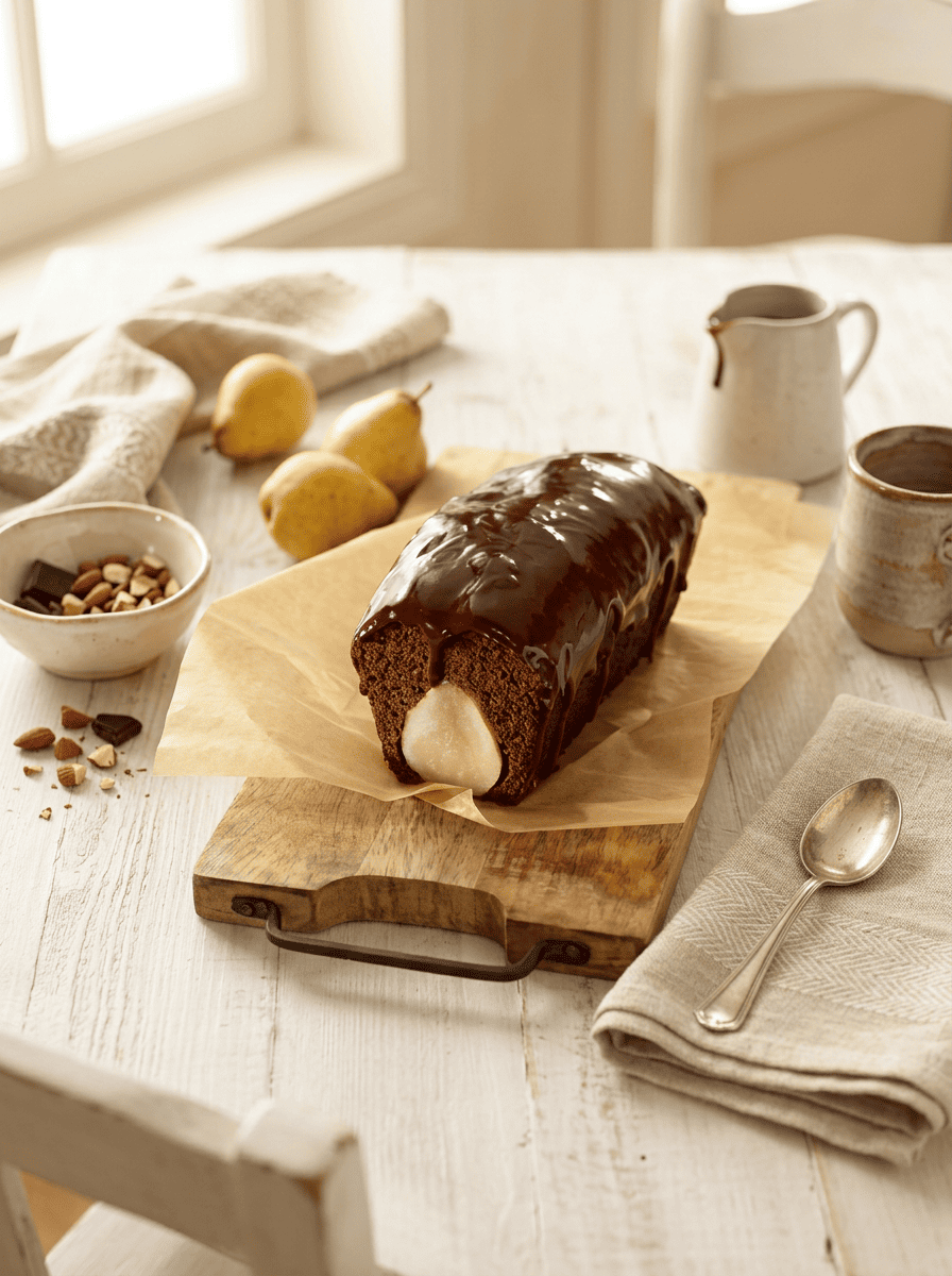 Cake poire-chocolat