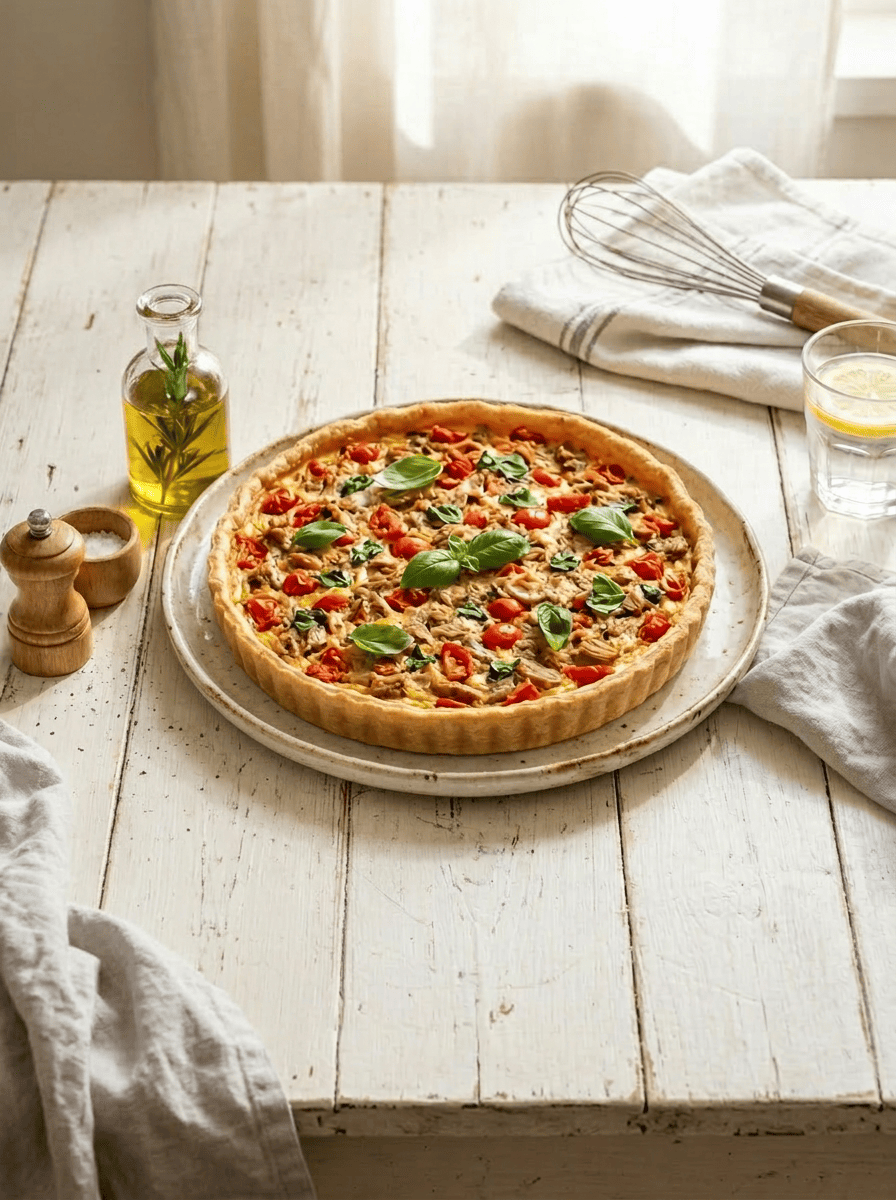 Tarte thon tomate basilic
