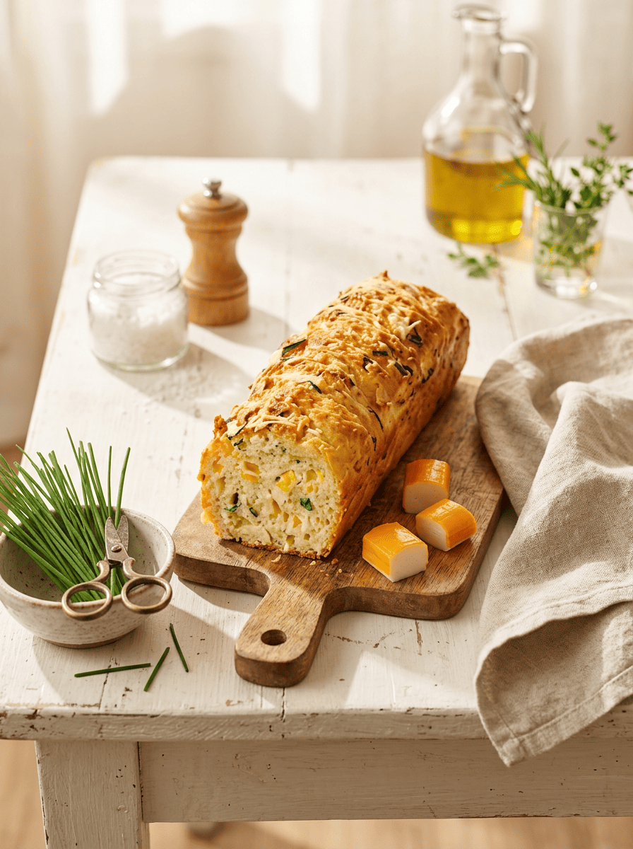 Cake au surimi et à la ciboulette