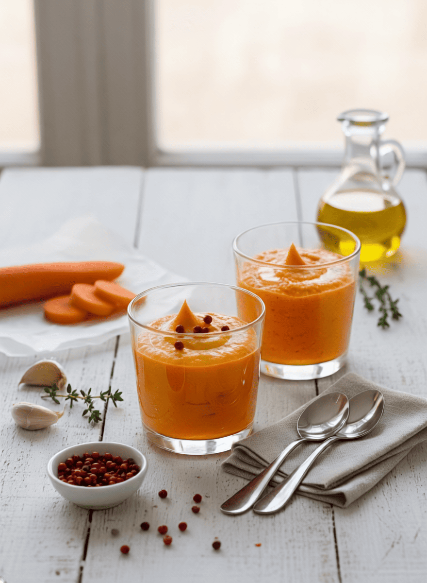 Petites mousses aux carottes et aux foies de volaille