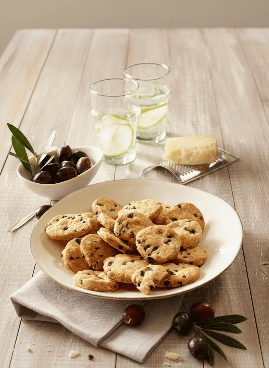Sablés olive parmesan