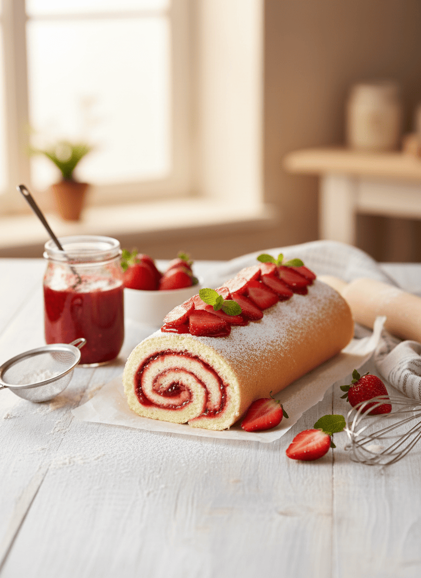 Gâteau roulé à la confiture