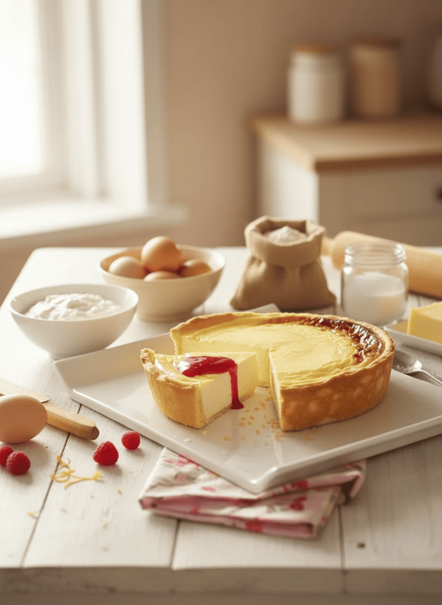 Tarte moelleuse au fromage blanc
