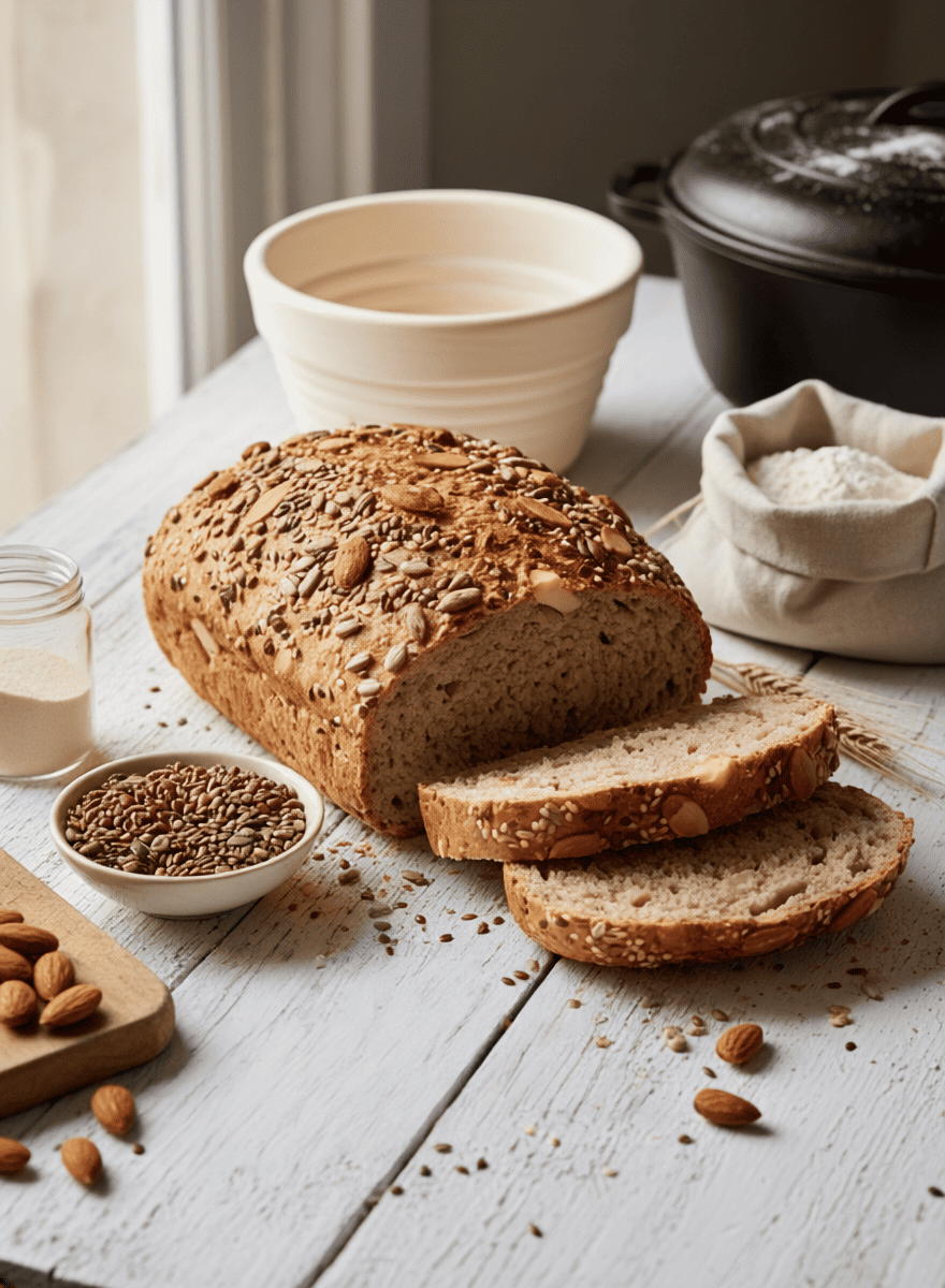 Pain aux céréales et amandes
