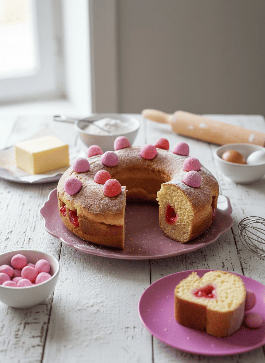 Brioche aux bonbons fraises