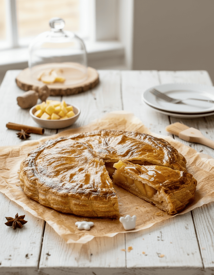 Galette des rois aux pommes et caramel