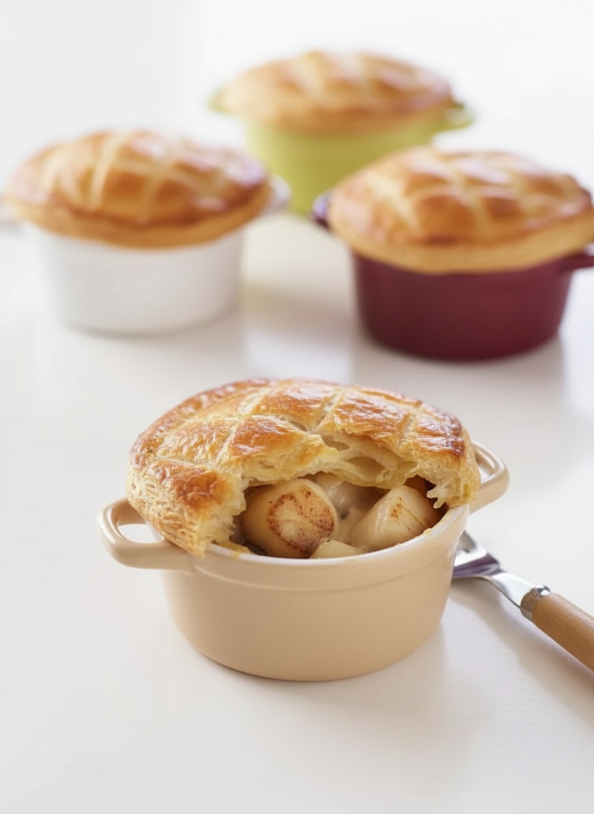 Crème de noix de Saint Jacques en croûte