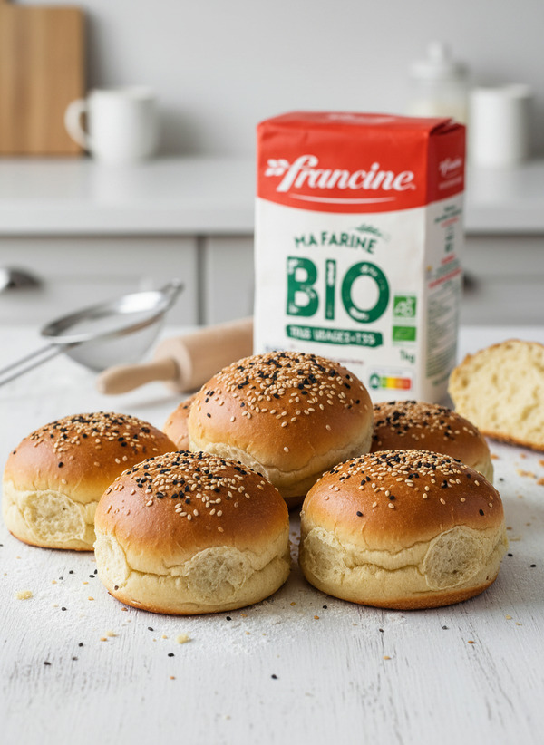 Pains burger moelleux