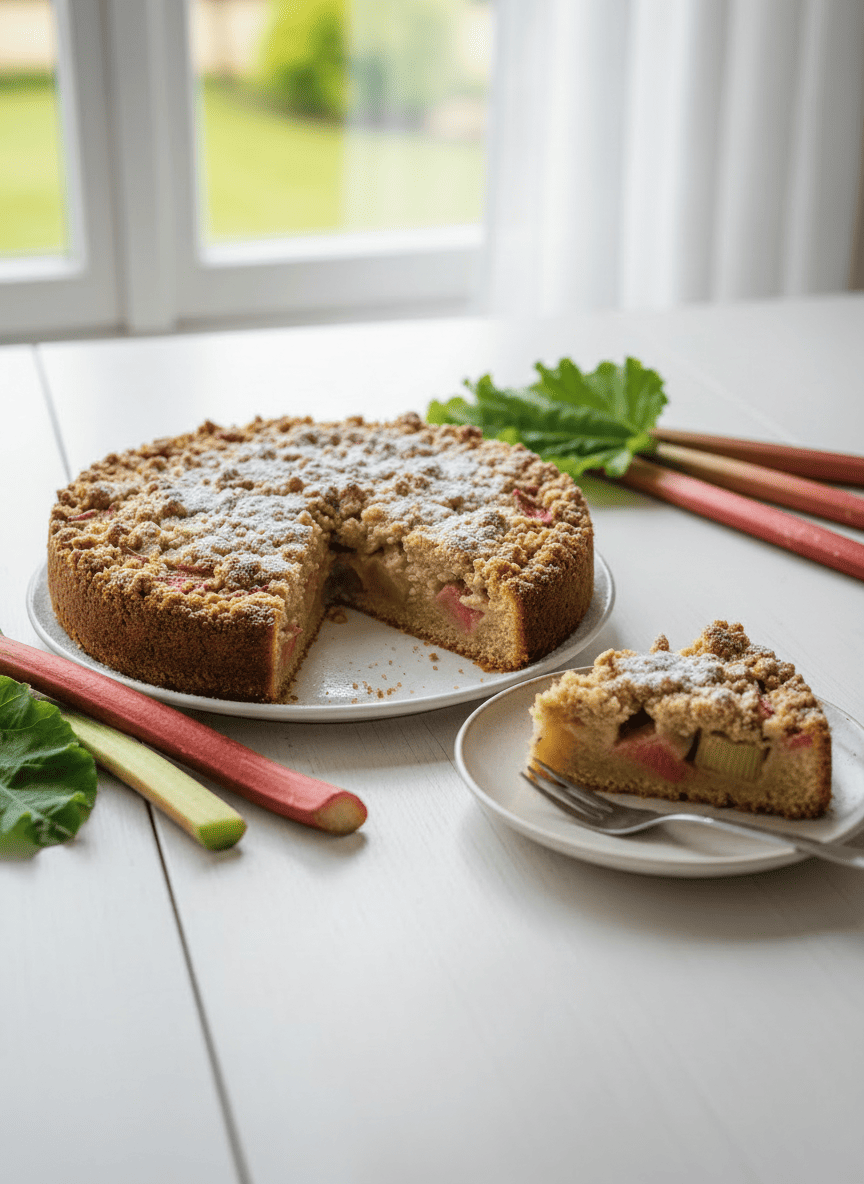 Gâteau à la rhubarbe
