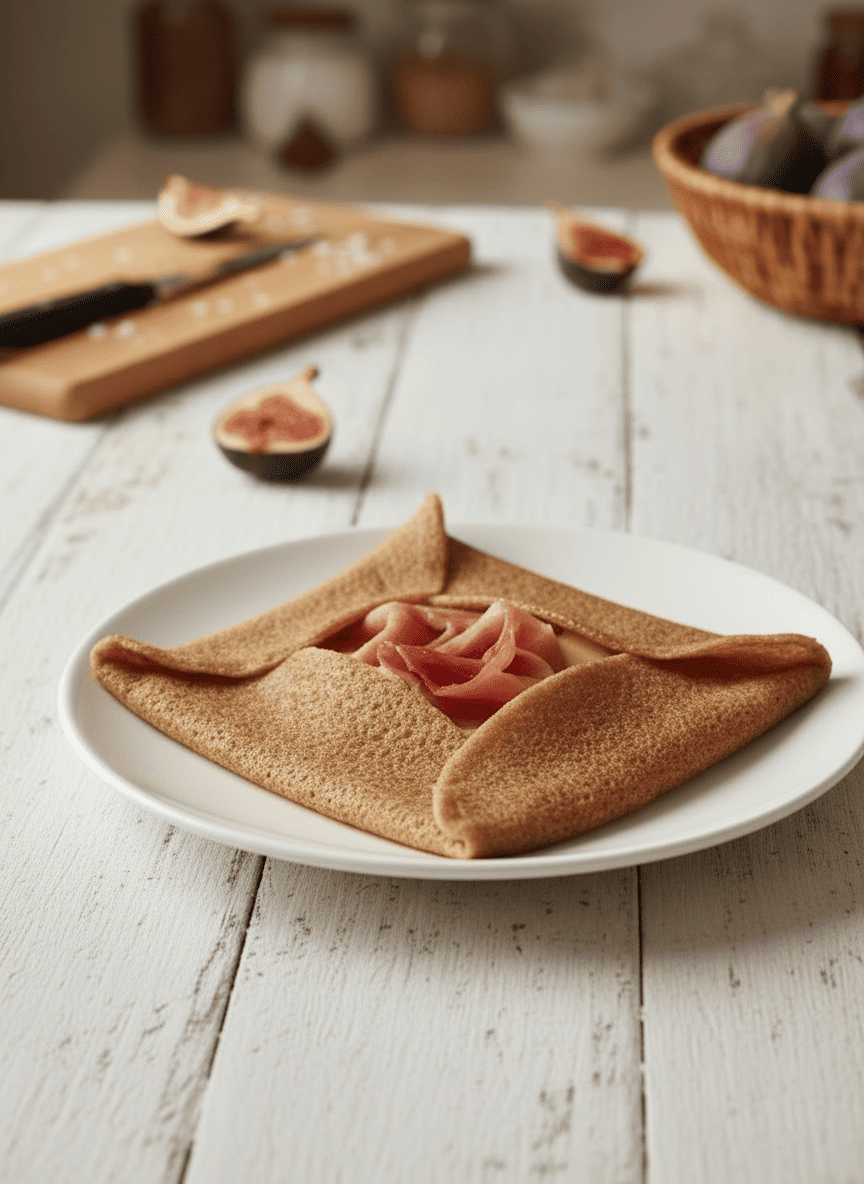 Galettes aux figues et jambon cru