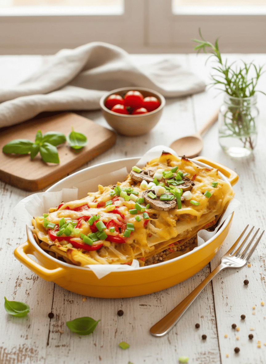 Lasagnes végétariennes à la béchamel