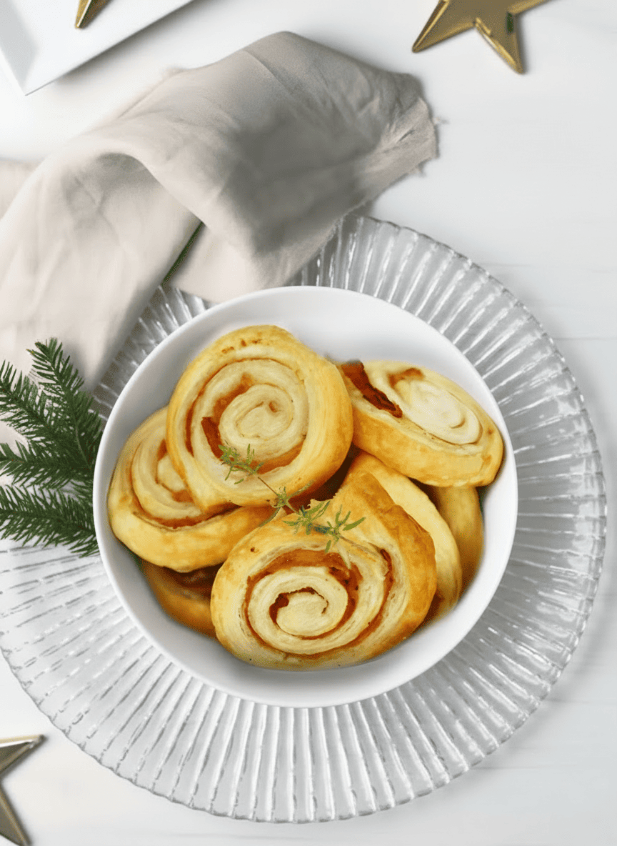 Roulés feuilletés au saumon fumé