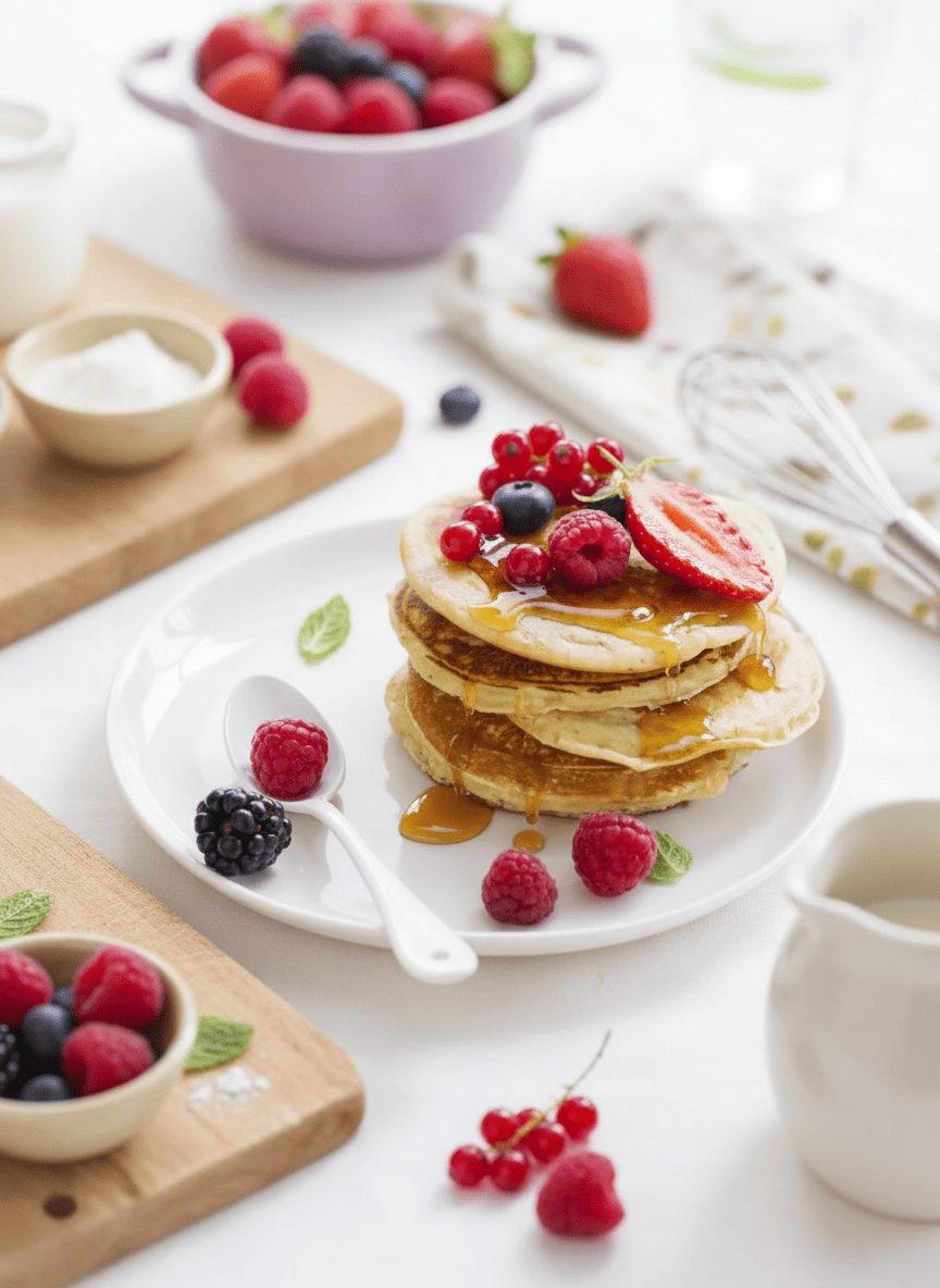 Pancakes aux fruits rouges