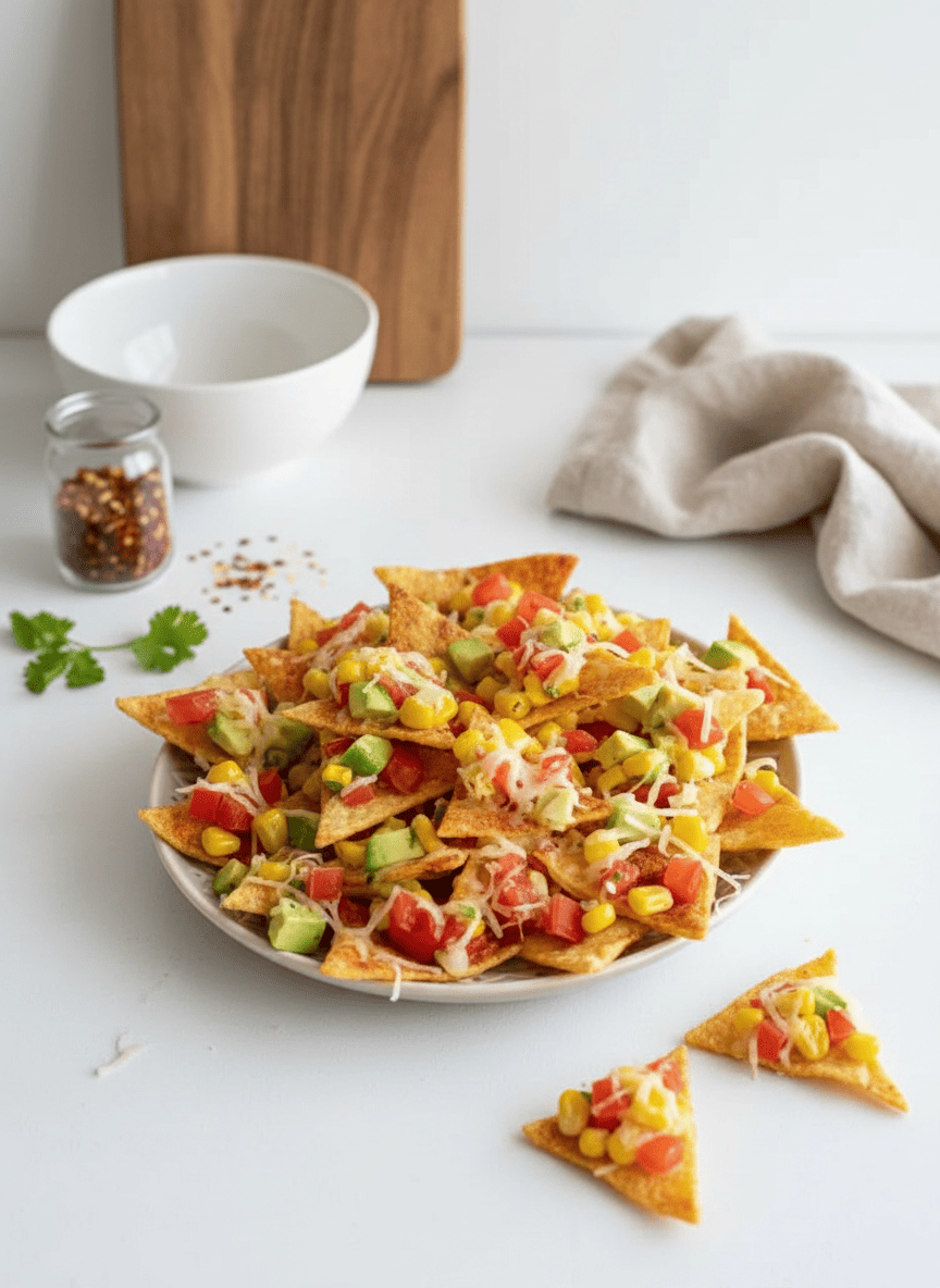 Nachos au maïs et à la tomate
