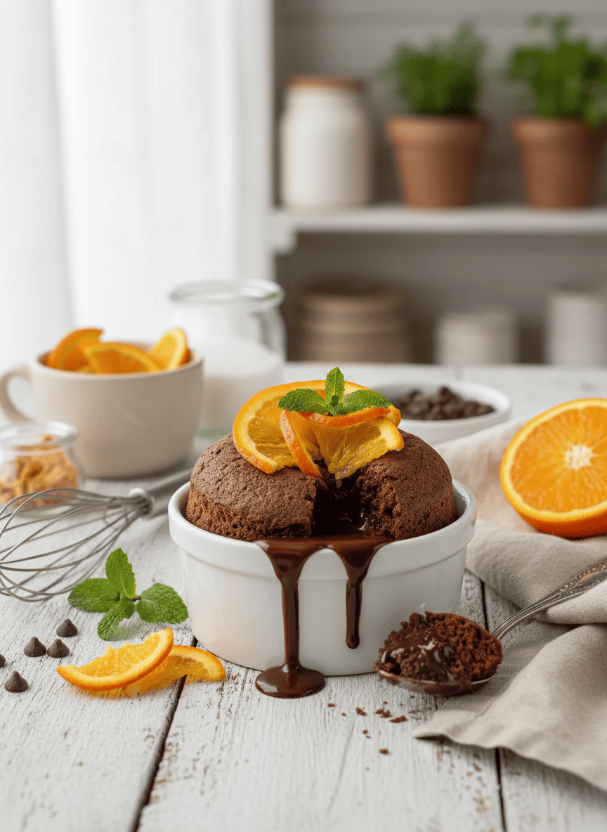Bowl cake chocolat orange