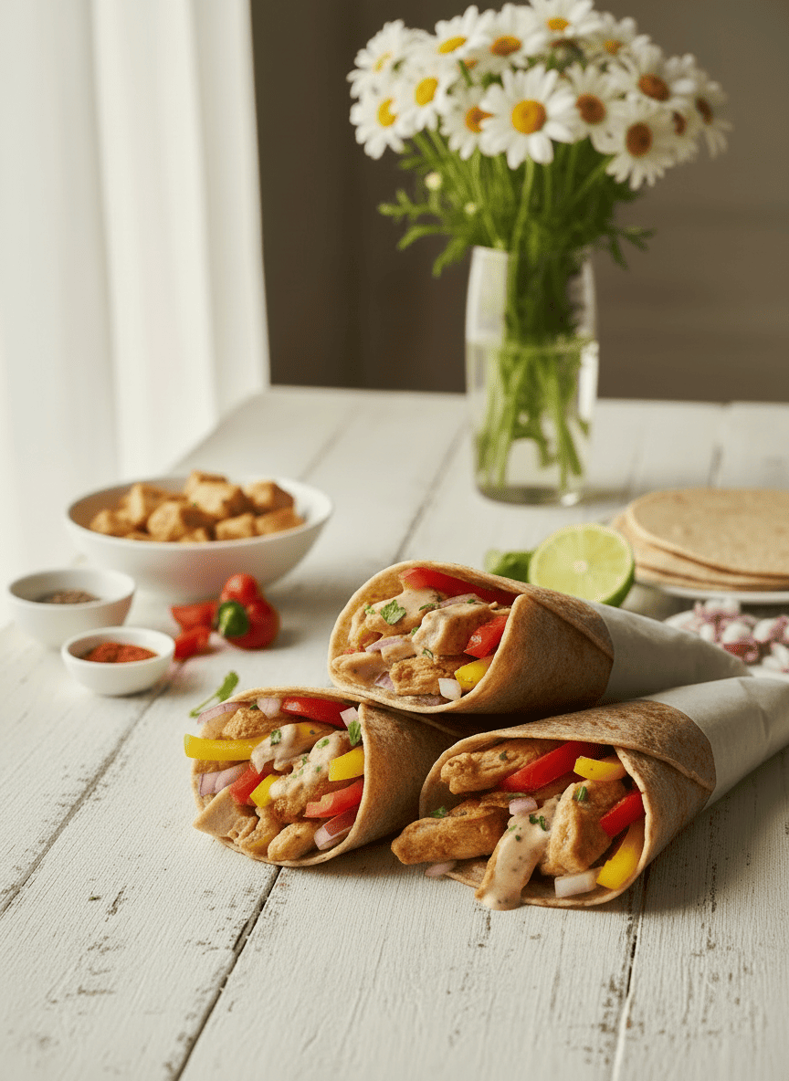 Cornets de poulet à la mexicaine