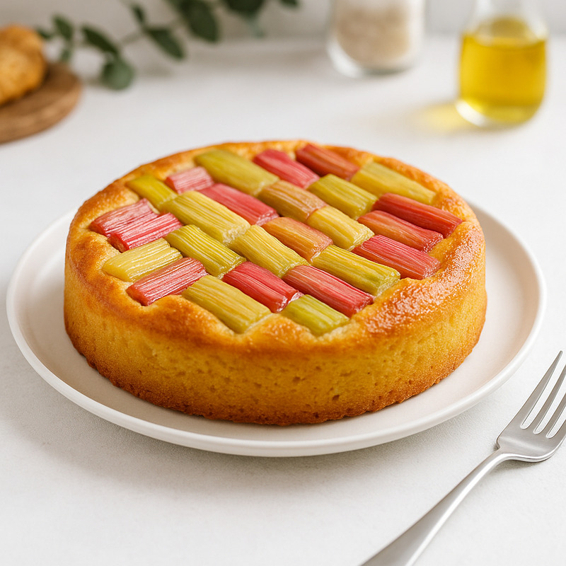 Gâteau à la rhubarbe