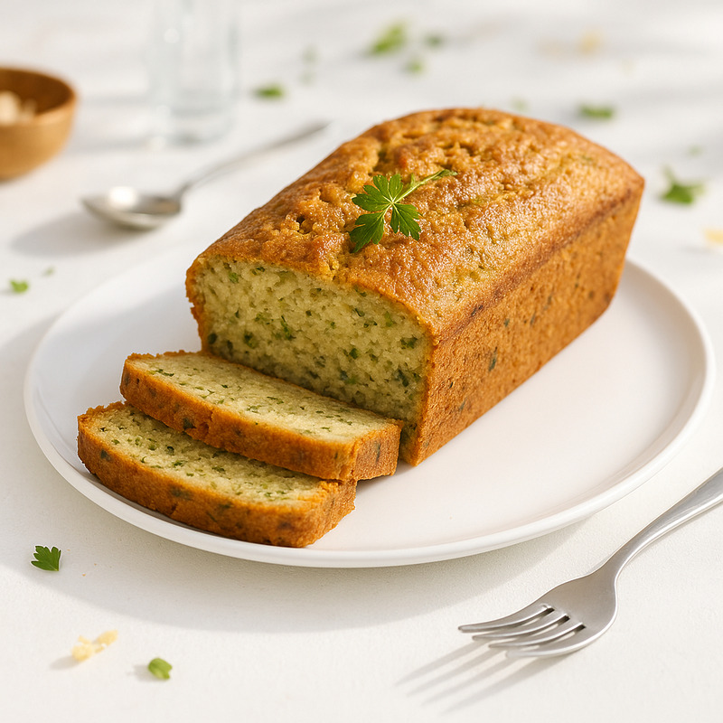 Cake à l’épeautre, courgettes et parmesan