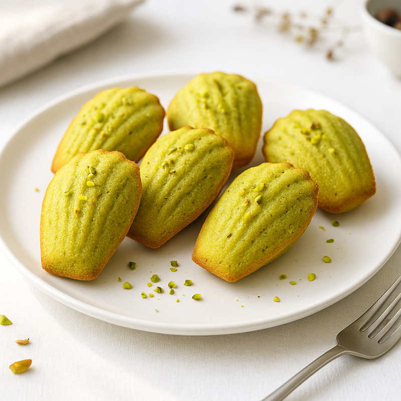 Madeleines à la pistache