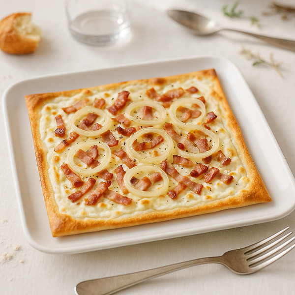 Flammekueche alsacienne traditionnelle