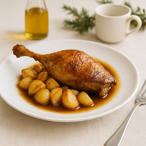 Cuisses de canard aux navets