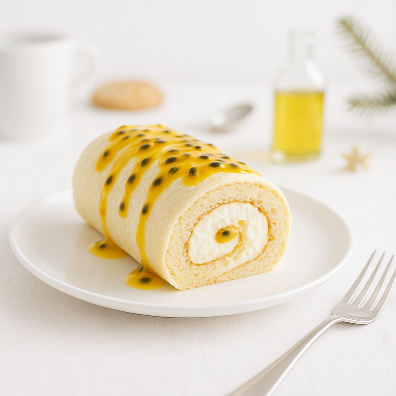 Bûche légère aux fruits de la passion