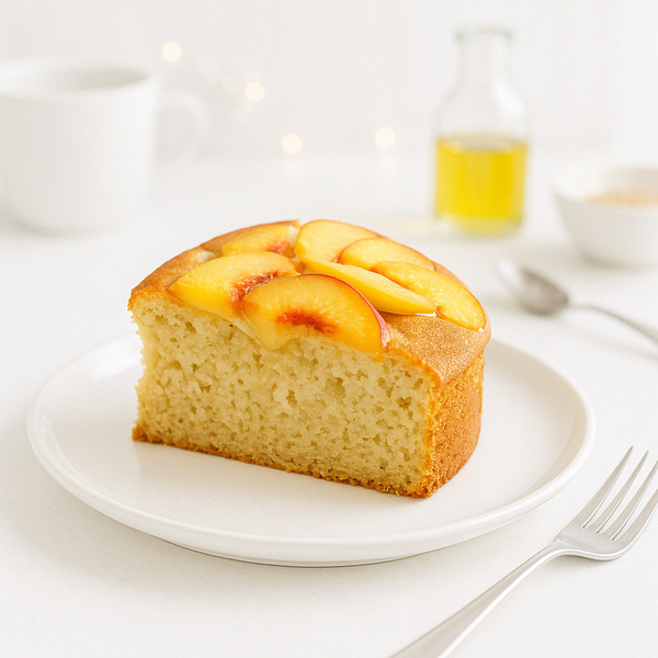Gâteau léger aux pêches