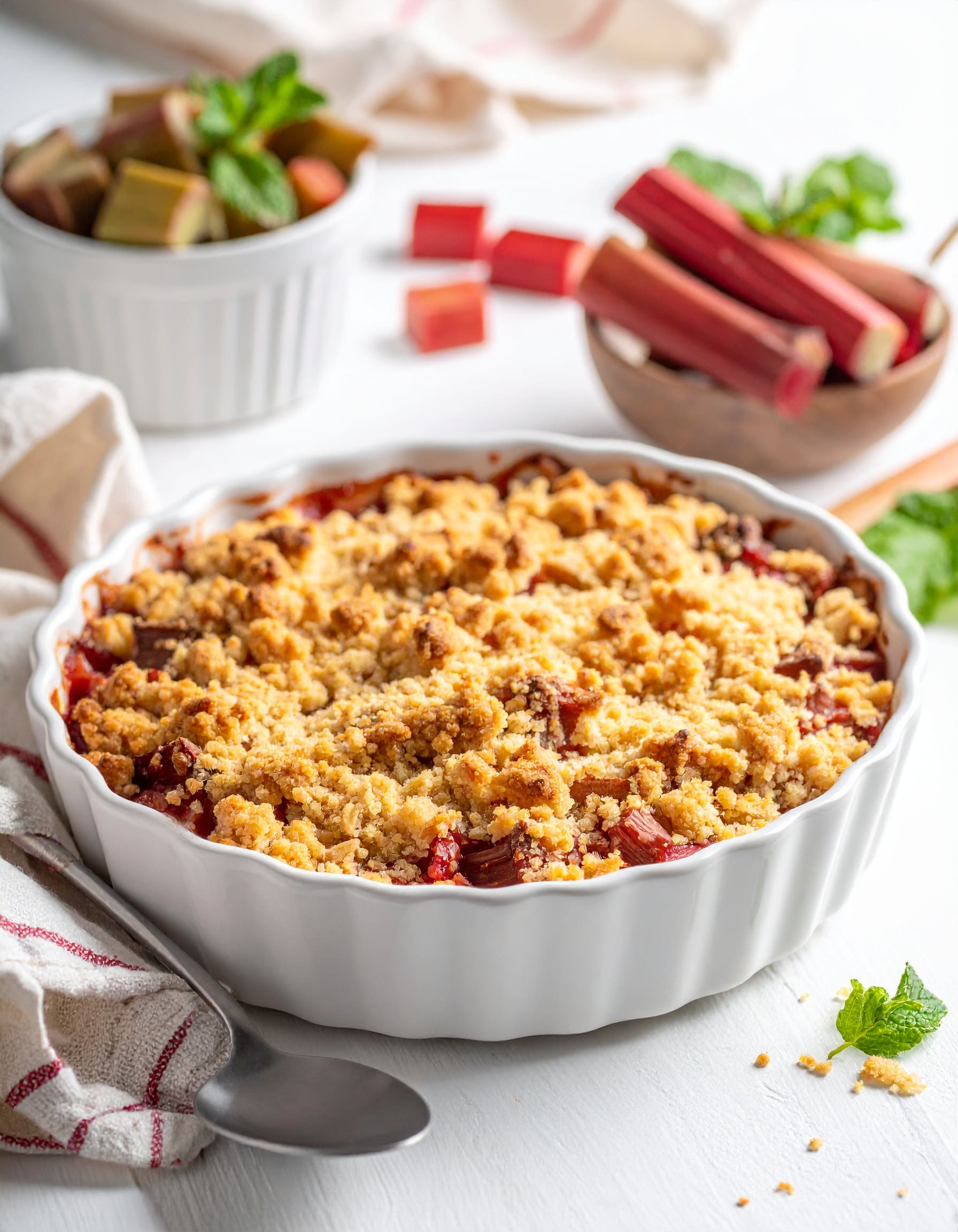 Crumble à la rhubarbe