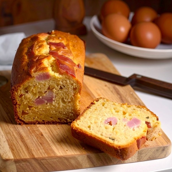 Cake au jambon et au gruyère râpé