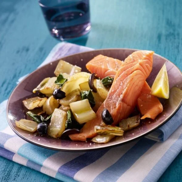 Blettes sautées aux olives, citron et huile d’olive