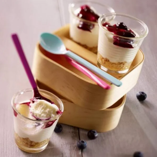 Cheesecake citron et myrtille façon verrine