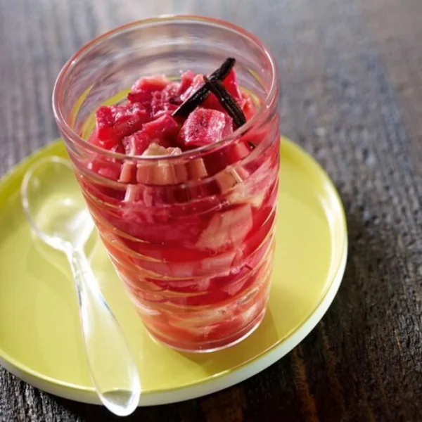 Compote de rhubarbe à la vanille