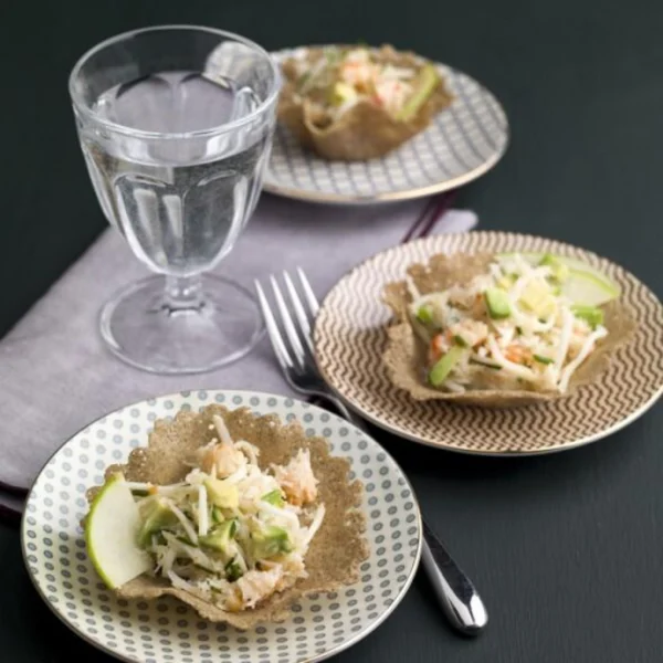 Corolles croustillantes au crabe