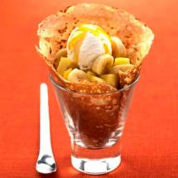 Crêpe ananas et banane