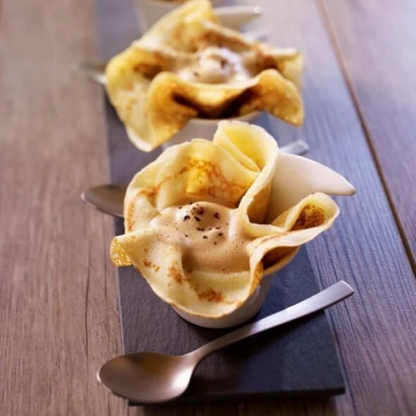 Crêpe au sabayon au café