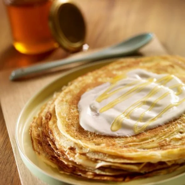 Crêpes fourrées au fromage blanc